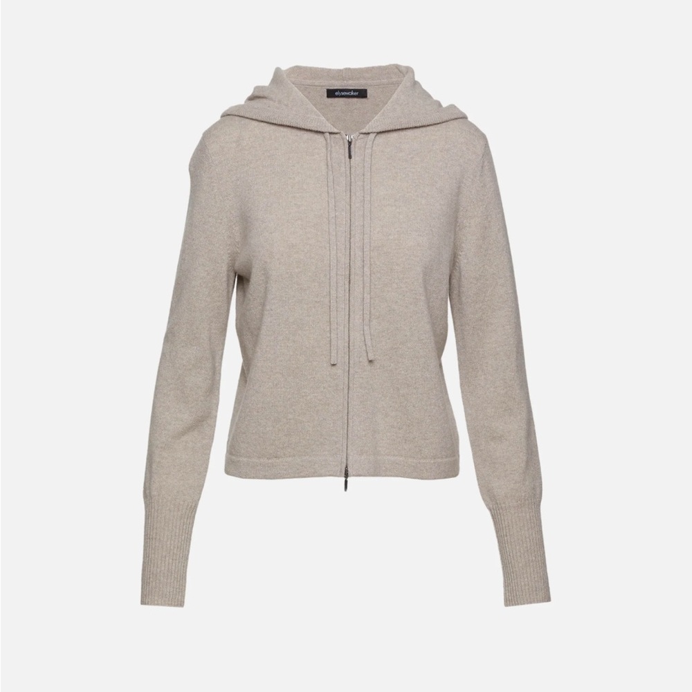 Elysewalker Label Dolly Zip Up Jacket in Oyster